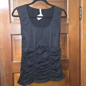 NWT Last Tango Black Ruched Tank Top XL